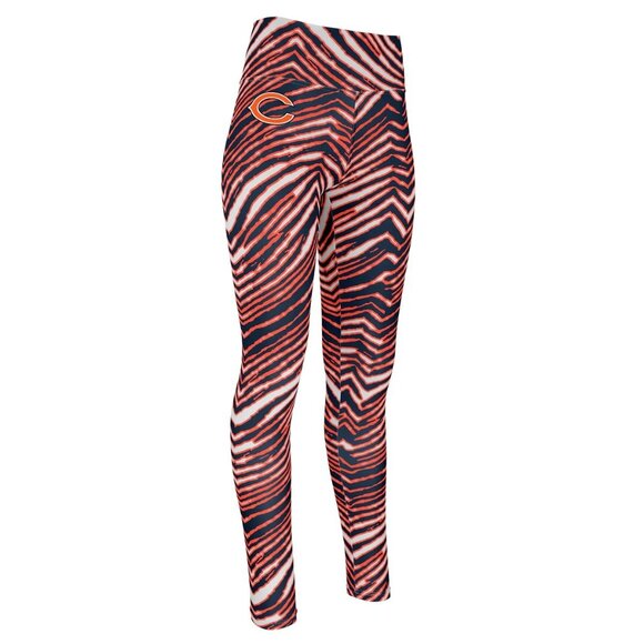 Zubaz NFL Apparel Womens Large Chicago Bears Zebra Print Legging NWOT - Picture 1 of 2